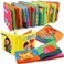 Jjone Baby&#39;s First Nontoxic Soft Cloth Book Set, Crinkle Books Friction With Rustling Sound Pack Of 6 (D)