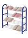Generic 4-Tier Shoe Rack Silver/Blue