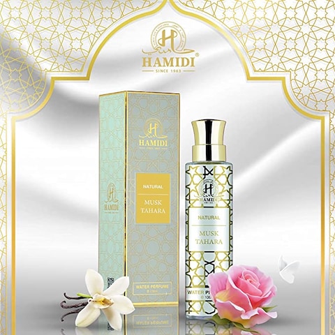 Hamidi Natural White Musk Tahara Water Perfume 100ml Non Alcoholic For Unisex