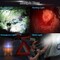 Handheld Flashlight with Solar Charging 1700 Lumens Super Bright LED Spot Lights with 4 Color Options Included and 6 Modes Large Searchlight with COB Light and IPX5 Waterproof for Camping and Hunting