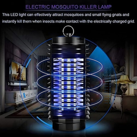Generic Mosquito Killer Lamp, Electronic Mosquito Lamp For Home, Office, Bedroom, Insect And Fly Killer Machine, Black