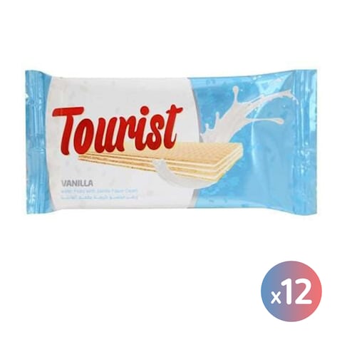Tourist Wafer Biscuit with Vanilla - 25 gram - 12 Pack