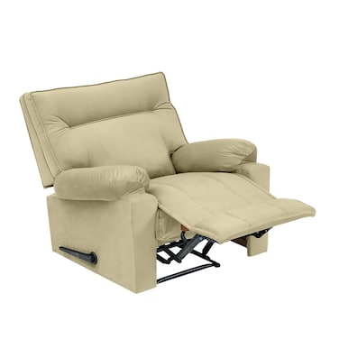 إن هاوس كرسي استرخاء هزاز ودوار منجد بالمخمل - سكري غامق - NZ10