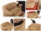 4-Piece Stretchable Sofa Cover Set Chocolate Brown Jacquard Fabric Seven Seater Couch Cover Set 3211 Combination