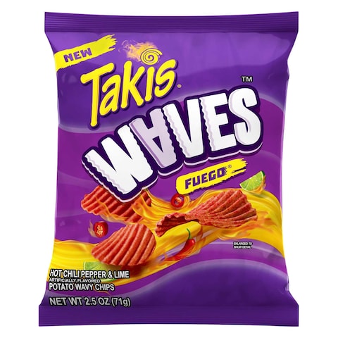 Barcel Takis Waves Fuego Hot Chili Pepper And Lime Chips 70g