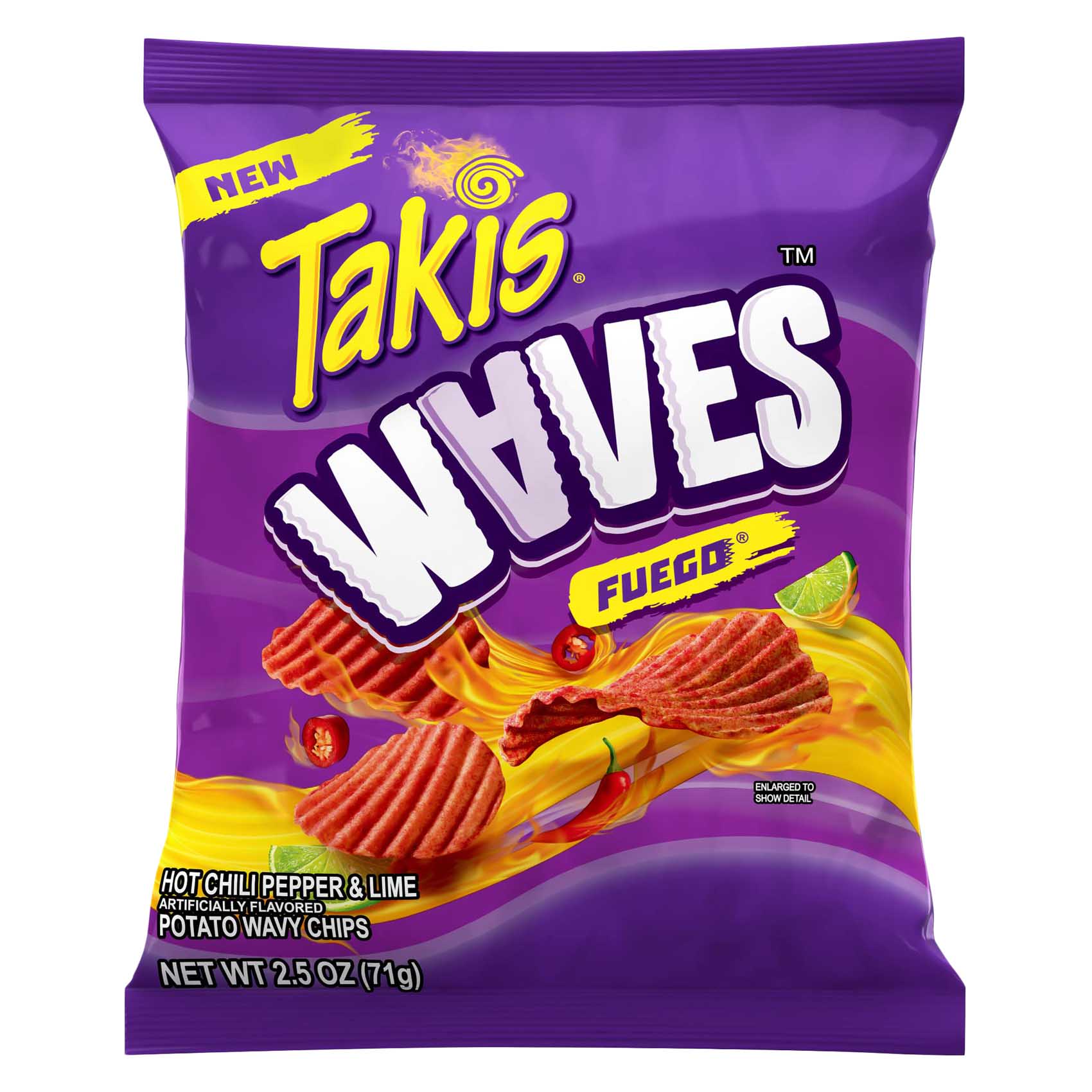 Barcel Takis Waves Fuego Hot Chili Pepper And Lime Chips 70g