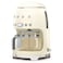 Smeg 50's Style Drip Filter Coffee Machine DCF02CRUK Cream 1050W