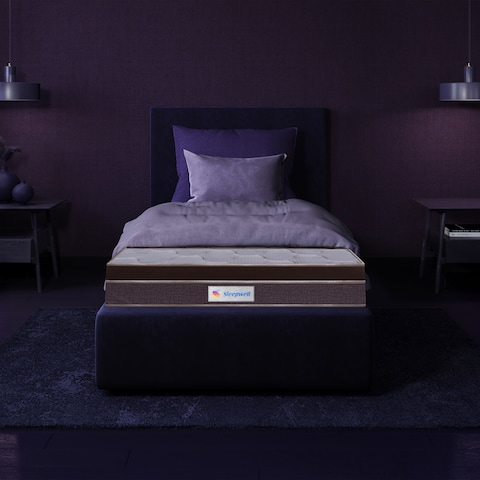 Sleepwell Nexa Classic   Resitec Foam   Single Bed Size   Medium Firm   Neem Fresche Technology   Anti Sag Mattress (200L x 90W x 25H cm)