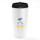 Loud Universe - White Travel Tumbler Minimal Donald Duck Cartoon Network Stainless Steel Tumbler with Black Sip Lid