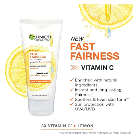 Garnier SkinActive Fast Fairness Day Cream with Vitamin C and Lemon - 50 ml