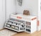 Generic Wooden Shoes Rack Bench With Shoe Changing Stool, Foldable Seat, Shoe Rack Cabinet, Nonwoven Fabric Cover Closet, 80X34X53cm, Brown