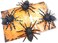 Party Time Fake Wild Spiders Halloween Spiders Large Fake Spiders Halloween Decoration Indoor and Outdoor - Set of 4 (H 3.1 x W 4 INCHES)