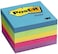 Generic 3M Post-It 654 Trendy Self Stick Notes, Square, 3"" X 3"", 500 Notes, Blue Green Pink Purple Yellow