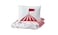 Generic Duvet Cover And Pillowcase, Circus Pattern Red /White150X200/50X80cm