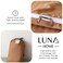 Luna Home Premium King Size 6 Pieces Bedding Set Without Filler, Solid Brown Tan Color, Satin Stripe Design
