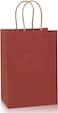 Markq Maroon Paper bags with handles 22 x 16 x 8 cm Small Kraft Gift bags for Birthday Party Favors, Weddings, Restaurant takeouts, Christmas (24 Bags)