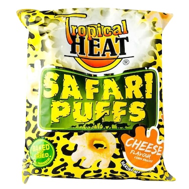 Tropical Heat Snacks Safari Puffs Cheese 100G