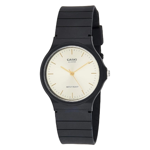 Casio MQ-249ELDF Gold Dial Resin Analog Wristwatch