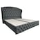 In House Serin Velvet Bed Frame - Single - 200x100 cm - Dark Gray
