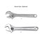 Generic-10" Adjustable Wrench Spanner Tool Quick Spanner Repair Tools Maximum Opening 30mm with Scale