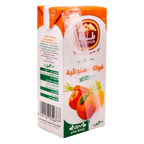 Baladna Long Life Tropical Mix Fruit Juice 200mlx6&#39;s