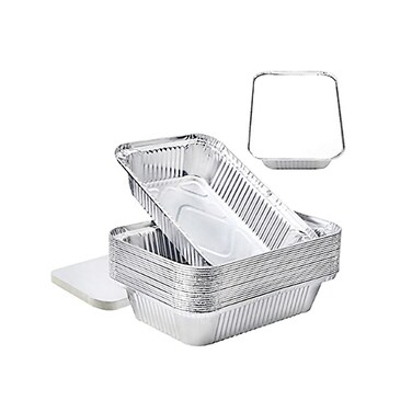 Buy Aluminium Rectangle Containers 3650ml With Lids Heavy Duty Aluminum ...