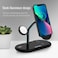 Promate Wireless Charging Station, 4-in-1 Charging Dock with 5W Magnetic MFi Apple Watch Charger, 15W Qi Charging Stand, 24W USB-C Power Delivery Port and 5W/10W Qi Charging Pad, Bonsai Black