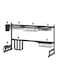 Generic Stainless Steel Expandable Adjustable Large Kitchen Over Sink Dish Drying Rack Black 85 X 32 X 52Cm