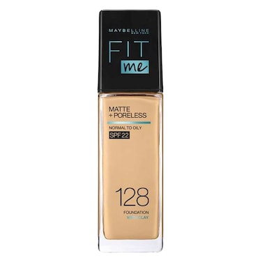 Maybelline Fit Me Matte + Poreless SPF 22 Liquid Foundation 30ml 128 Warm Nude