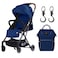 Teknum Travel Lite Stroller - Navy Blue + Sunveno Diaper bag + hooks