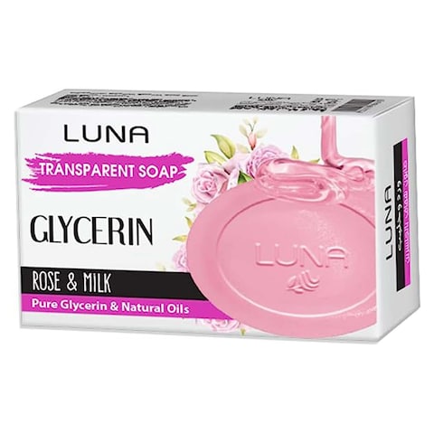 Luna Glycerin Soap with Rose and Milk - 100 gram