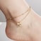 Aiwanto Double Layer Anklet  Gold Ankle Chain Jewellery Fashion Anklets Gift