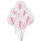 Pink &amp; Gold First Birthday Clear Balloon With Confetti 12in