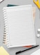 Lowha Spiral Notebook With 60 Sheets And Hard Paper Covers With Abstarct Pastel Lines &amp; Shapes Design, For Jotting Notes And Reminders, For Work, University, School