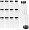 Lavish 250 ml Empty Containers Transparent Plastic Square Bottles With Lids, For Juice Milk Fruit Juice And Many More [48 Units]