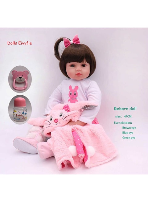 Generic Reborn Baby Doll With Plush Toy 19Inch