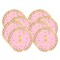 Amscan First Birthday Plates 8 Pieces Pink/Gold