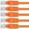 DOT Orange 5 Pack Snagless 0.5M Short Cat6 Ethernet Cable (Cat6 Cable, Cat 6 Cable) 1.6ft Ethernet Computer LAN Network Cord,- full copper