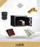 Rubik Mini Electronic Digital Security Safe Deposit Box With Electronic Keypad Lock And Physical Key For Home Office Hotel Jewelry Passport Watches Cash Storage (Brown)