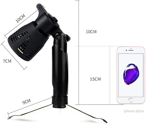 DMK Power 2 Pcs Coopic Photography Continuous LED Portable Light Lamp For Table Top Studio Photography Photo Studio