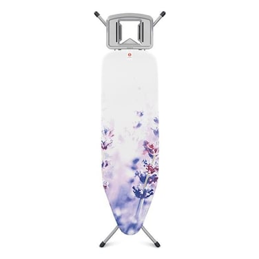 Enmac Black Ironing Board, Heat Resistant Iron Board with Steam Iron Rest, Foldable Ironing Stand With dork Gray Color structure 110 x 34 cm