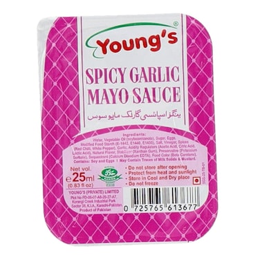 Young&#39;s Spicy Garlic Mayo Sauce 25 ml