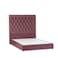 In House Madrid Velvet Bed Frame - King - 200x200 cm - Dark Pink