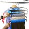 ZOBER 5 Layer Pants Hanger   Stainless Steel Slack Hangers with Foam coated Swing Arms   Hang scarfs, pants, trousers, jeans etc. (2)