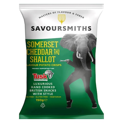 Savoursmiths Somerset Cheddar and Shallot Flavour Potato Crisps, 150g