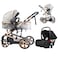 Teknum 3 in 1 Pram stroller - Grey + Infant Car Seat