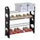 4-Tier Shoe Rack Black 64x63x20cm