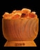 Geohoney Himalayan Salt Lamp With Wooden Bowl