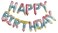 Gradient Rainbow Happy Birthday Balloons Banner, 16 Inch Mylar Foil Letters Birthday Sign for Girls Boys Kids &amp; Adults Birthday Decorations and Party Supplies