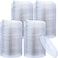 Lavish Crystal Clear PET Plastic Flat Lids With Straw Slot [12 0Z, 500 Units]